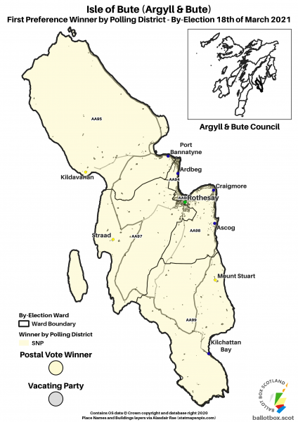 Isle of Bute Ward Map BE