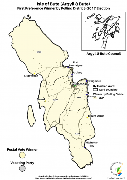 Isle of Bute Ward Map