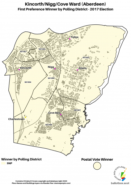 Kincorth Nigg Cove 2017 Polling Districts Map