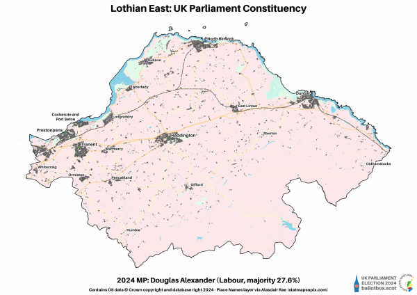 Lothian East Constituency Map 2024