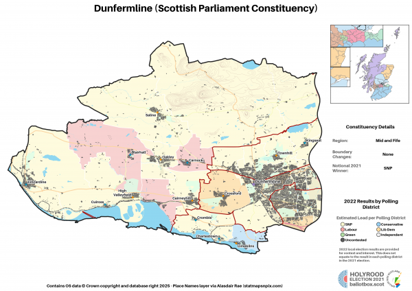 Mid and Fife - Dunfermline New Constituency Map 2021