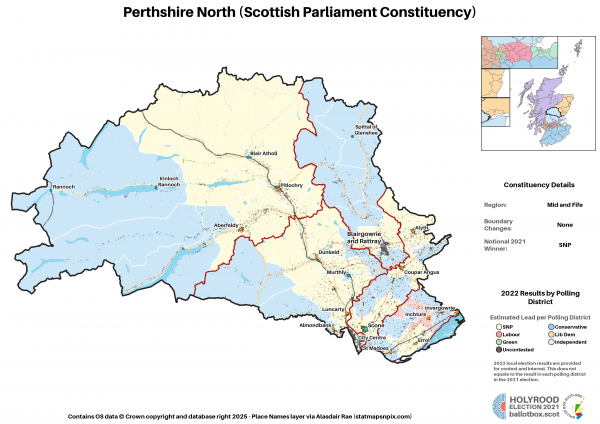 Mid and Fife - Perthshire North New Constituency Map 2021