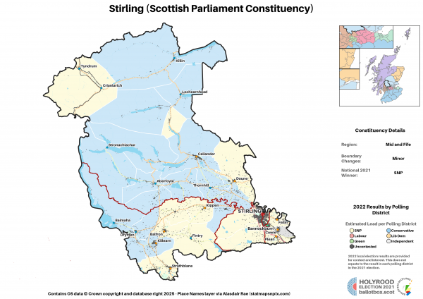 Mid and Fife - Stirling New Constituency Map 2021