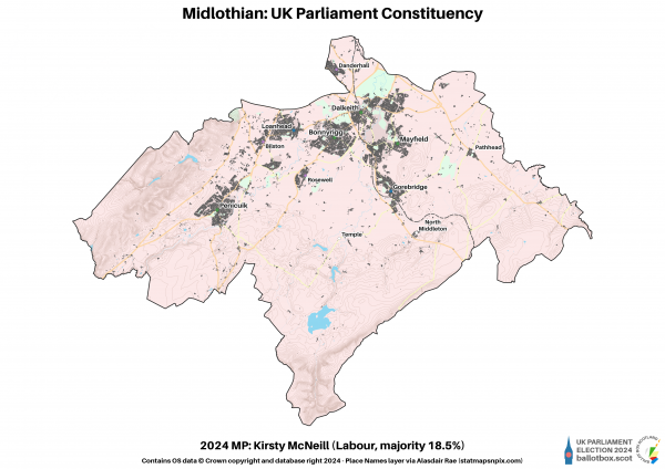 Midlothian Constituency Map 2024