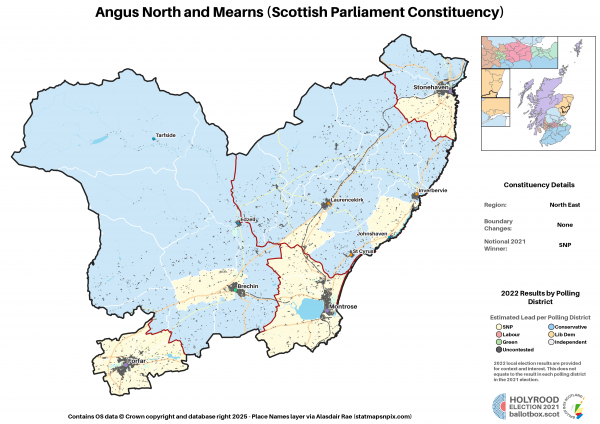 North East - Angus North and Mearns New Constituency Map 2021