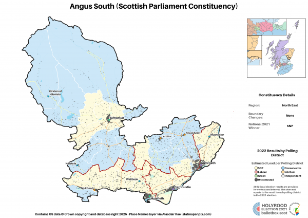 North East - Angus South New Constituency Map 2021
