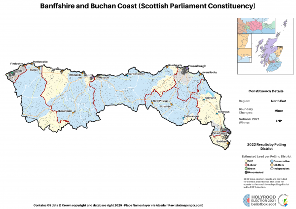 North East - Banffshire and Buchan Coast New Constituency Map 2021