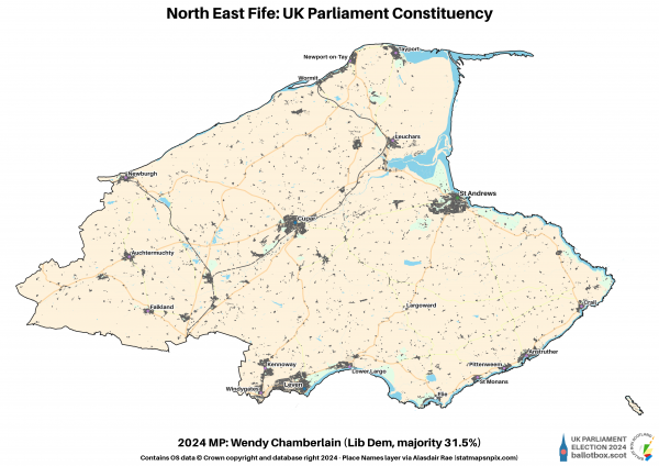 North East Fife Constituency Map 2024