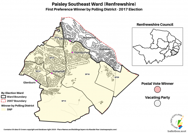 Paisley Southeast Ward Map 2017