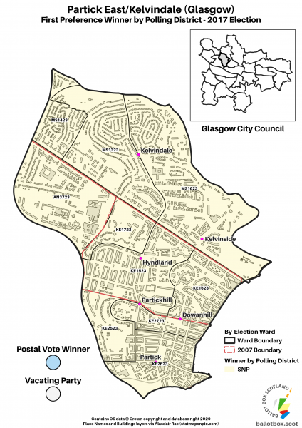Partick East Kelvindale Ward Map 2017