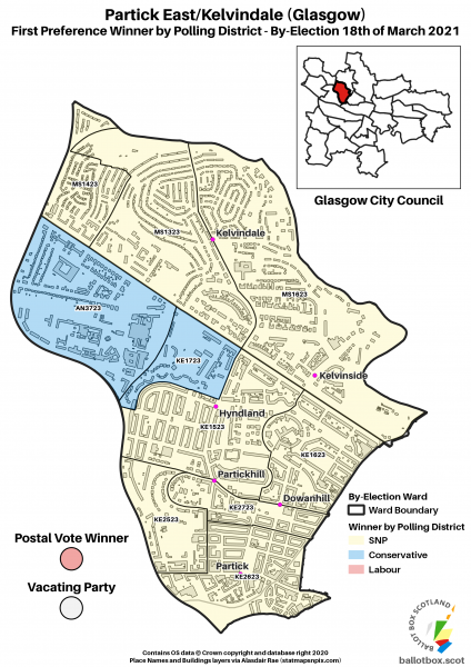 Partick East Kelvindale Ward Map