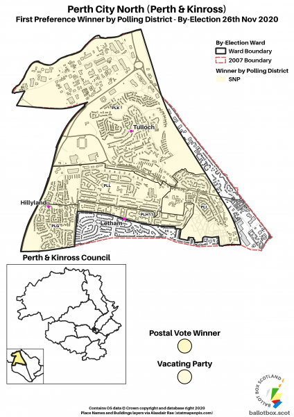 Perth City North Polling Districts Map