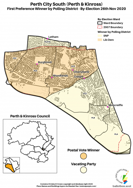 Perth City South Polling Districts Map