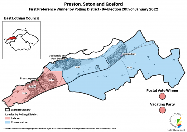 Preston Seton and Gosford Ward Map