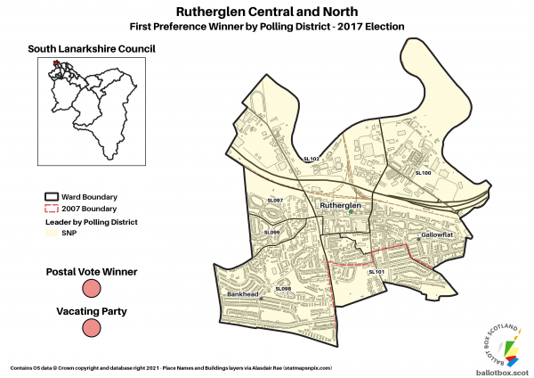 Rutherglen Central and North Ward Map 2017