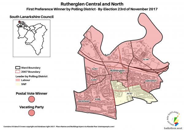 Rutherglen Central and North Ward Map BE