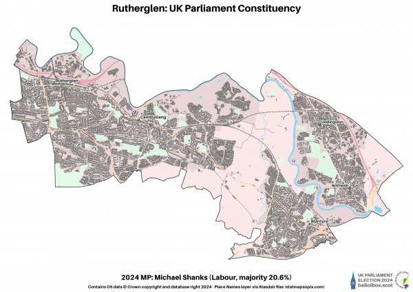 Rutherglen Constituency Map 2024