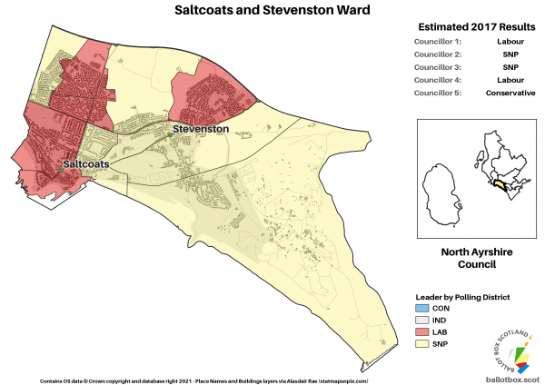 Saltcoats and Stevenston Ward Map 2017