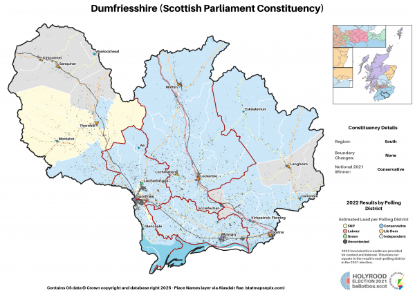 South - Dumfriesshire New Constituency Map 2021