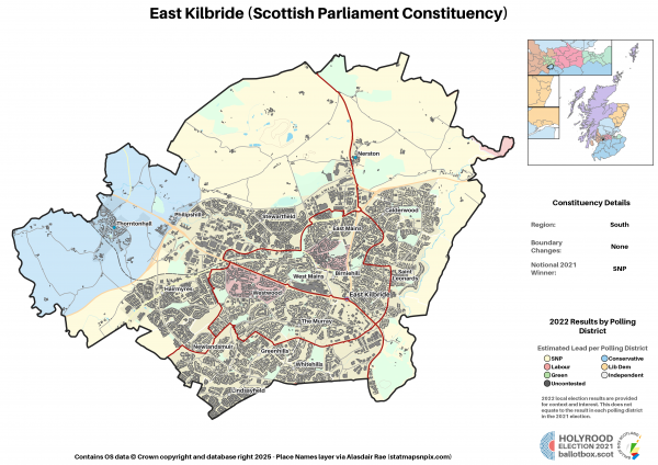 South - East Kilbride New Constituency Map 2021