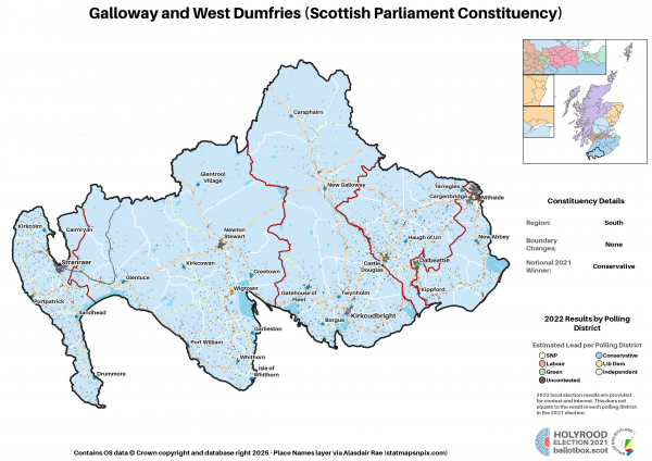 South - Galloway and West Dumfries New Constituency Map 2021