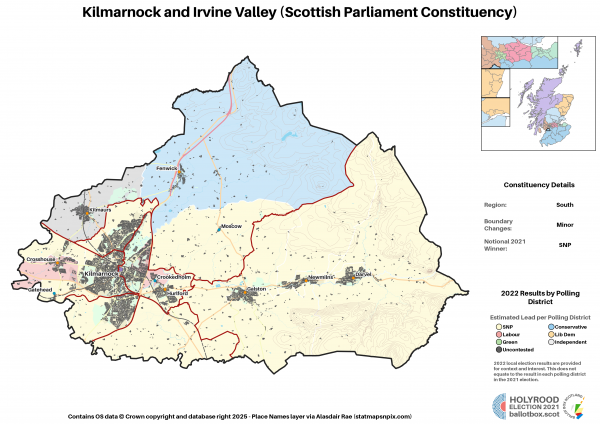 South - Kilmarnock and Irvine Valley New Constituency Map 2021
