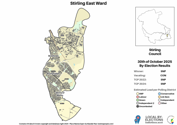 Stirling East Ward Map 2025
