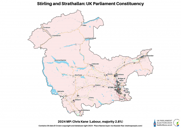 Stirling and Strathallan Constituency Map 2024