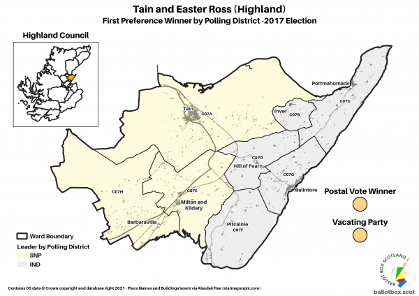 Tain and Easter Ross Ward Map 2017