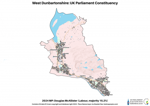 West Dunbartonshire Constituency Map 2024
