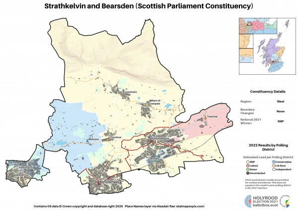 West - Strathkelvin and Bearsden New Constituency Map 2021